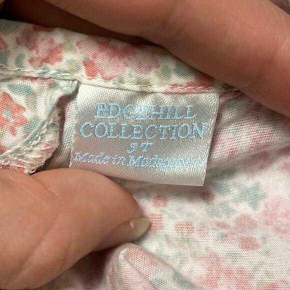 Edgehill Collection Floral Buttoned Blouse Toddlers 3T Pink‎ White - Picture 2 of 8